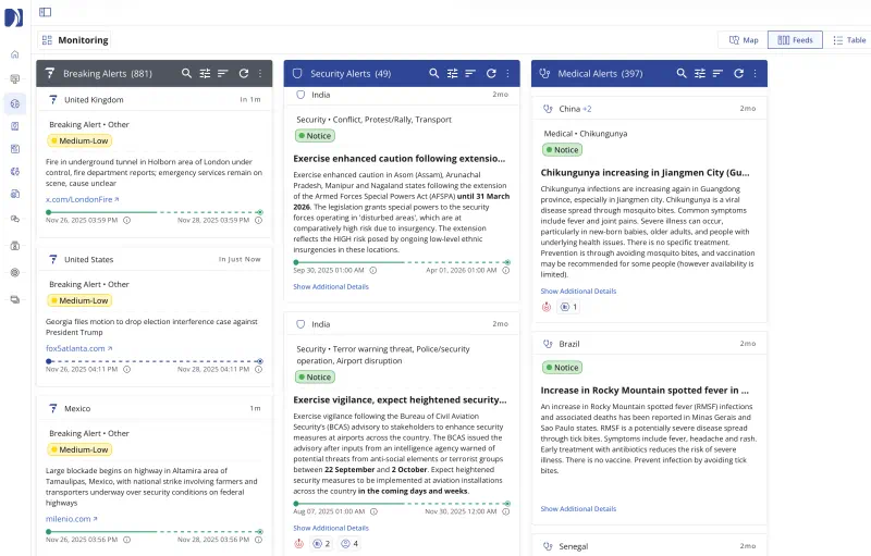 alertes factal et international sos sur la plateforme quantum