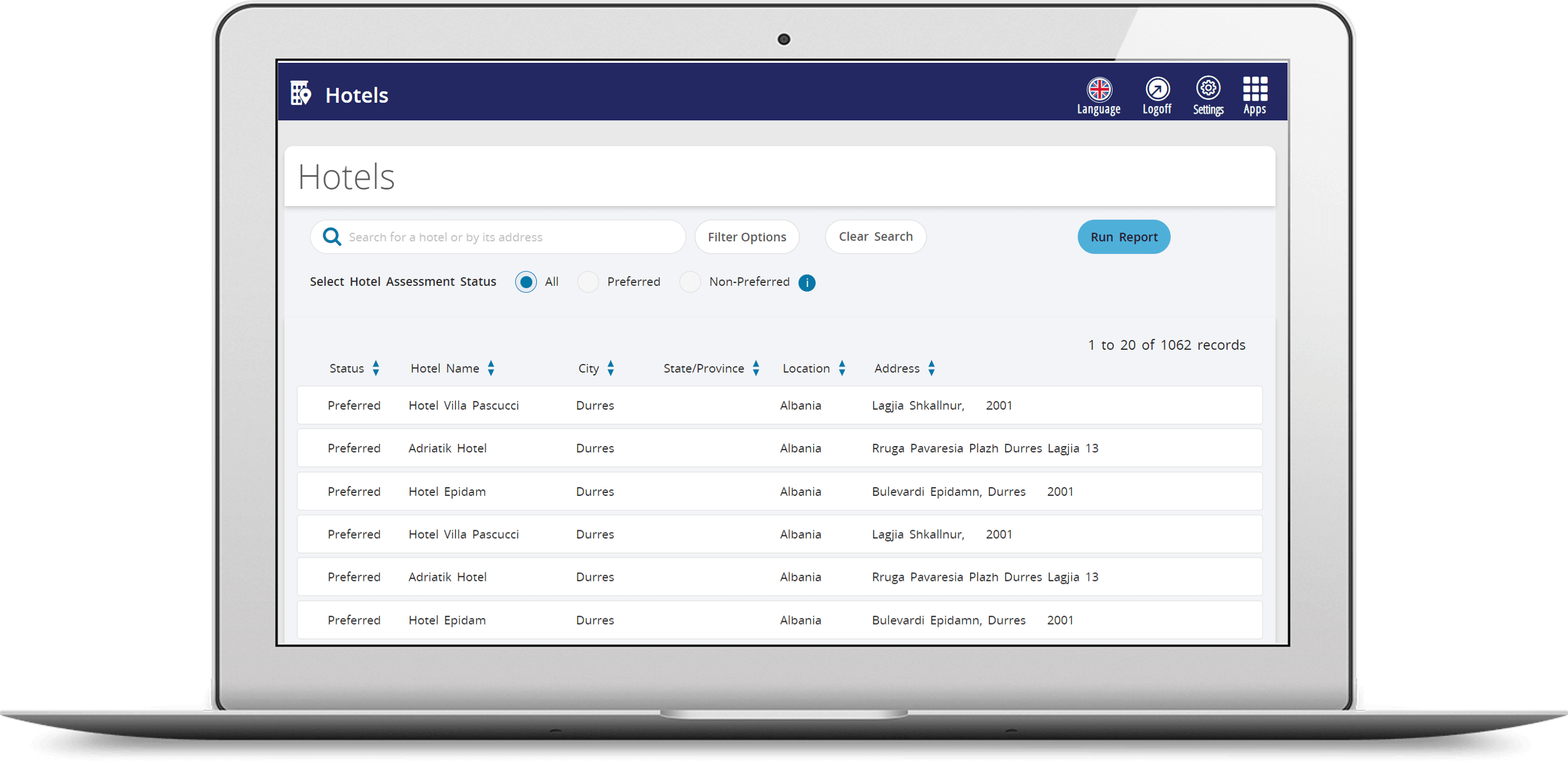 image d'un ordinateur ayant l'hotel security advisor affiché sur son écran 