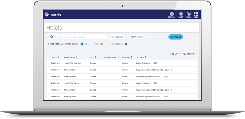 image d'un ordinateur ayant l'hotel security advisor affiché sur son écran