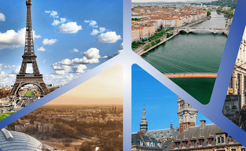 collage photo des villes accueillants les Jeux de Paris 2024