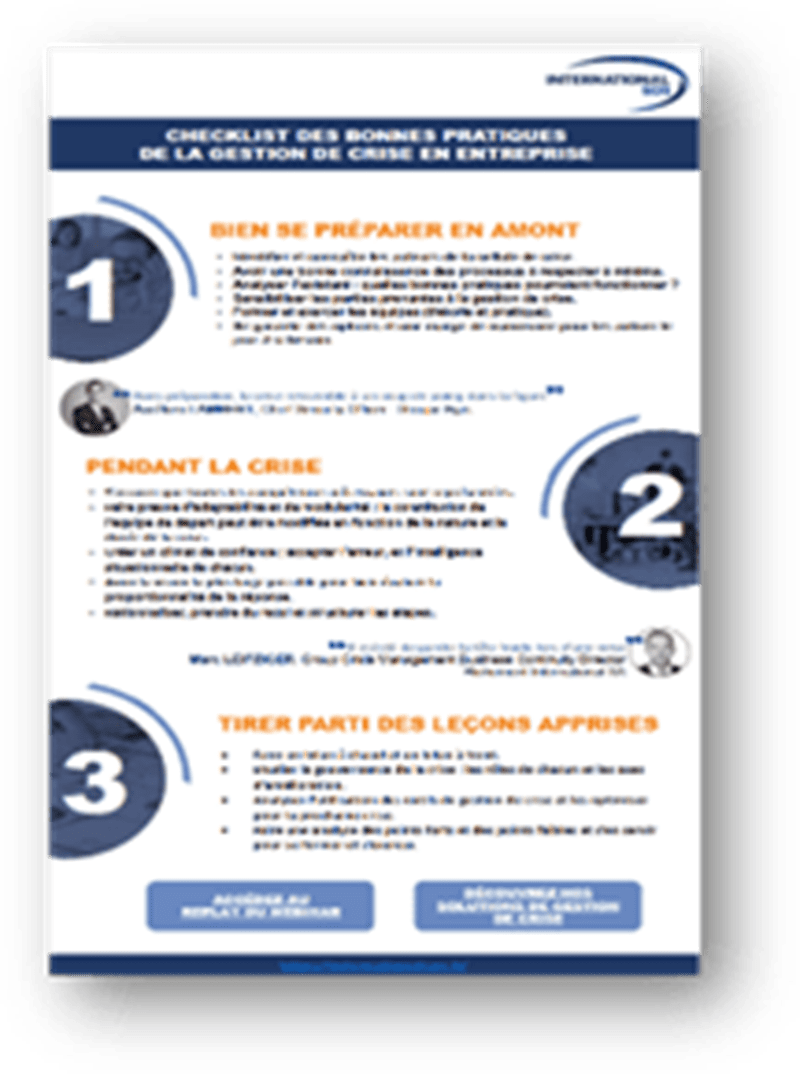 image miniature de l'infographie gestion de crise
