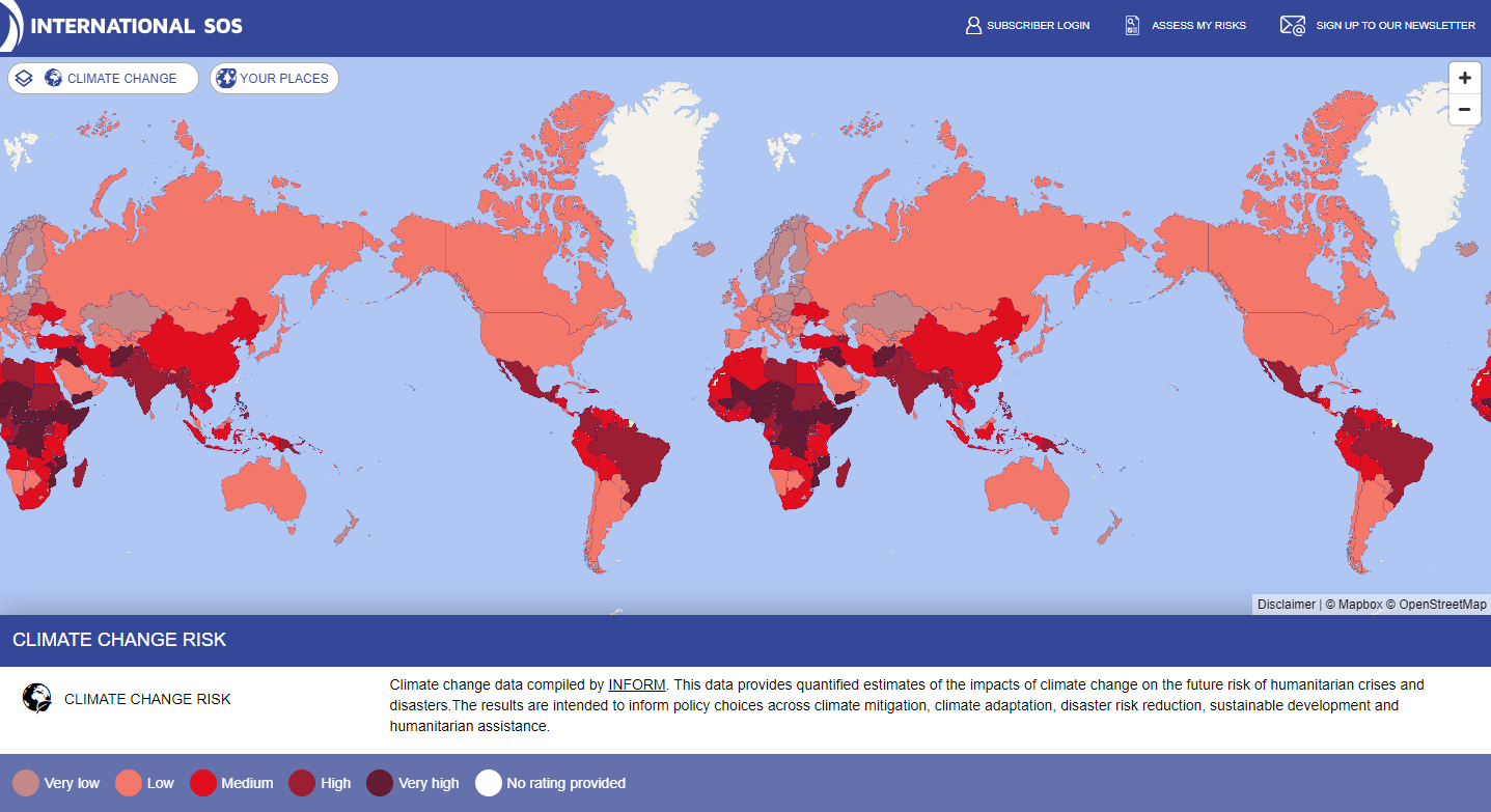 Aperçu de la carte des risques 
